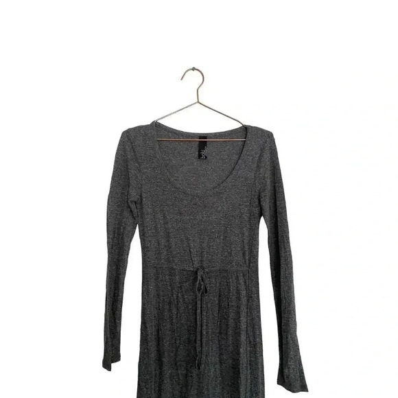 Bobi Women's Gray Long Sleeves Scoop Neck Maxi Dress Size Small - Picture 5 of 5